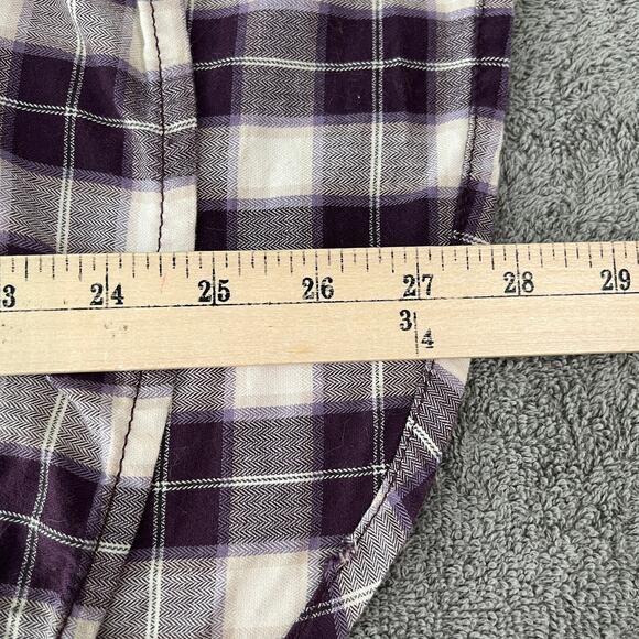 Carhartt Dodson Shirt Womens Medium 8-10 Purple Plaid Long Sleeve Workwear‎ - Picture 9 of 10